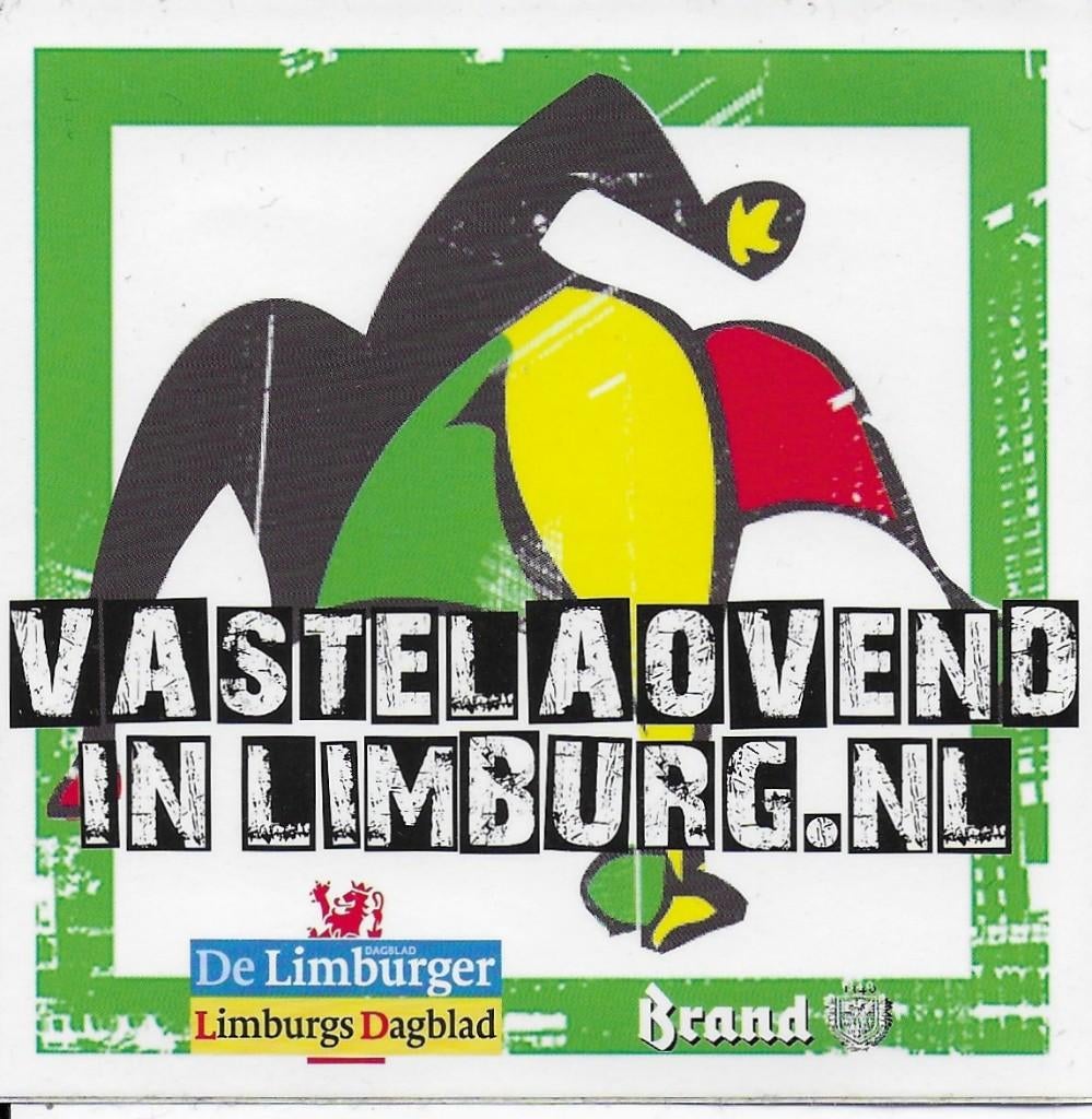 Sticker vastelaovend in limburg, Ophalen of Verzenden, Zo goed als nieuw, Bedrijf of Vereniging