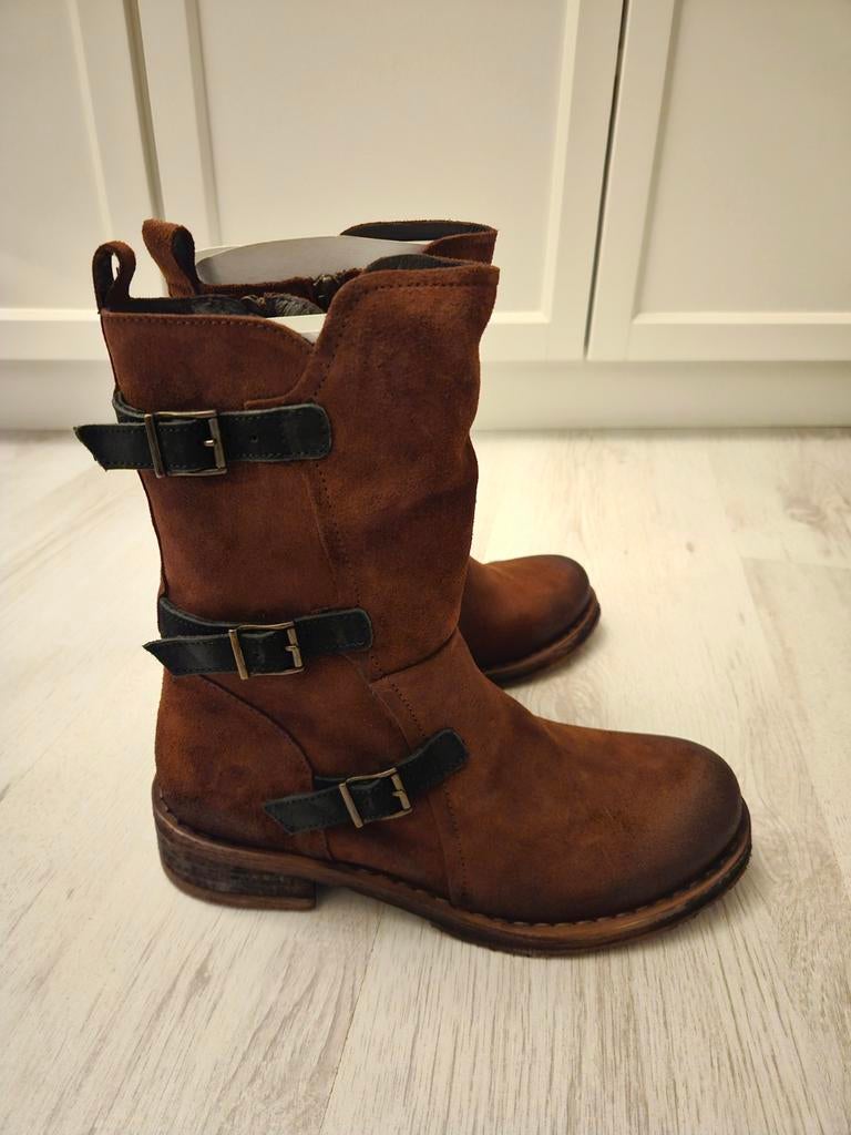Felmini laarzen nieuw bruin, maat 38, Kleding | Dames, Schoenen, Hoge laarzen, Bruin, Verzenden, Nieuw
