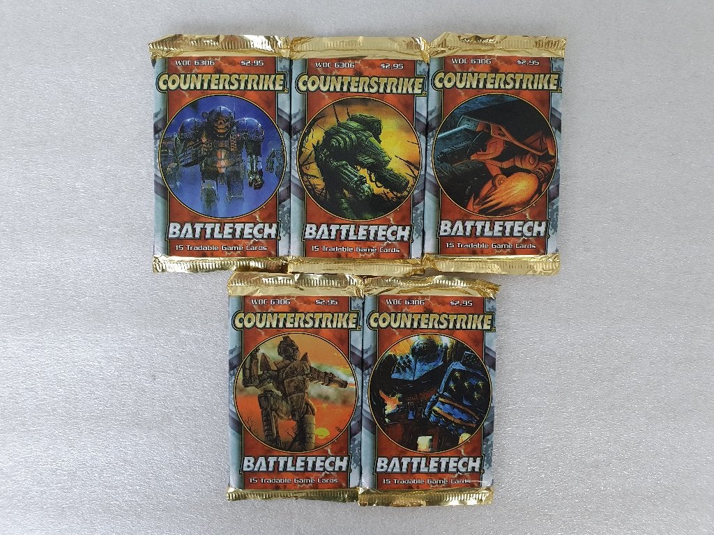 Battletech: 5 Counterstrike Booster Packs WOC 6306 (5), Ophalen of Verzenden, Nieuw, Overige soorten