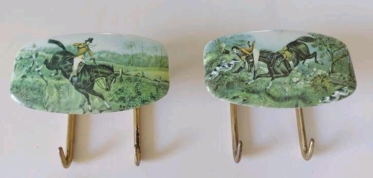 Haken handdoekhaken kledinghaken Engels jaren '50, Antiek en Kunst, Ophalen