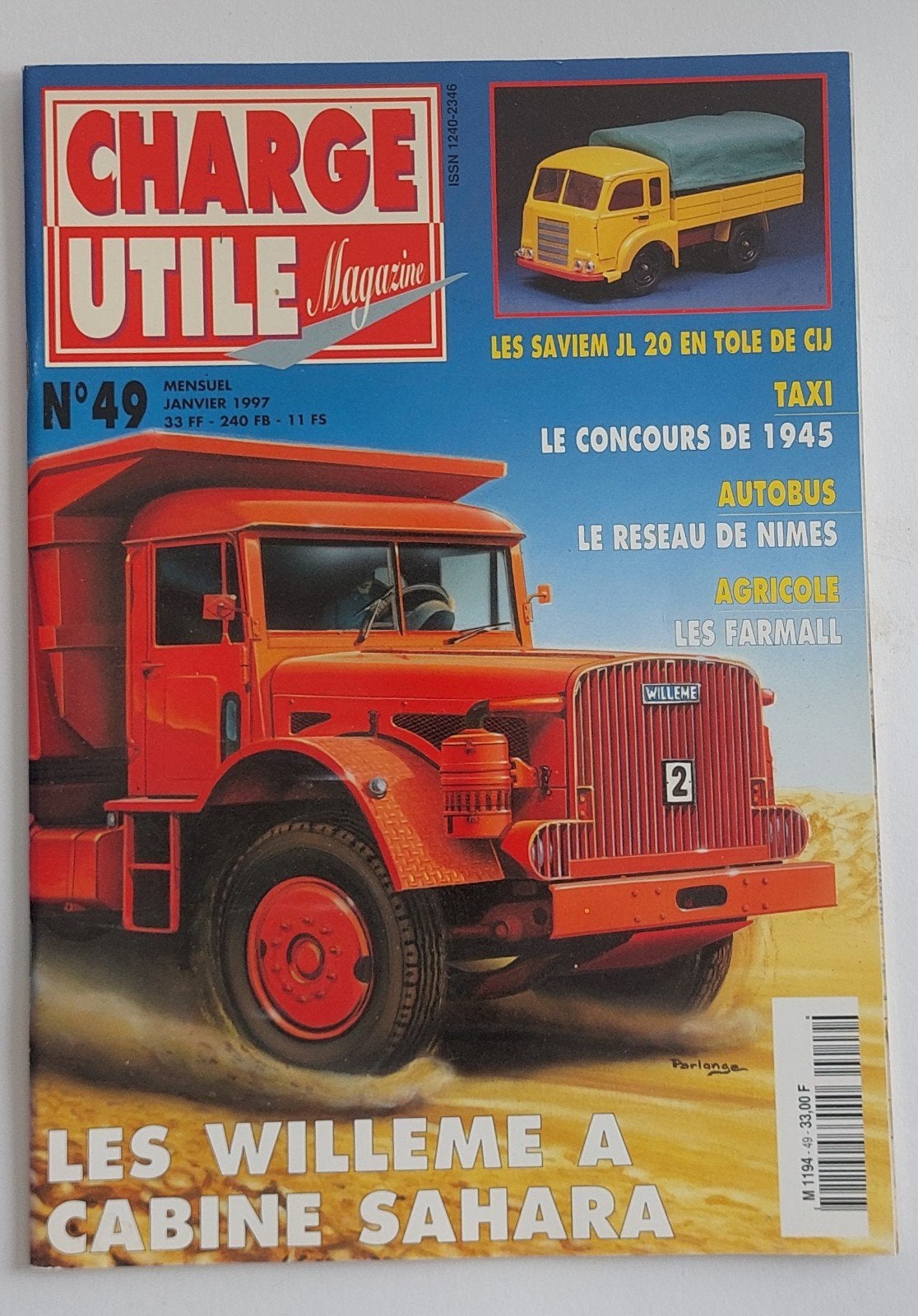 Charge Utile Magazine N49 - Januari 1997, Ophalen of Verzenden, Gelezen, Overige typen
