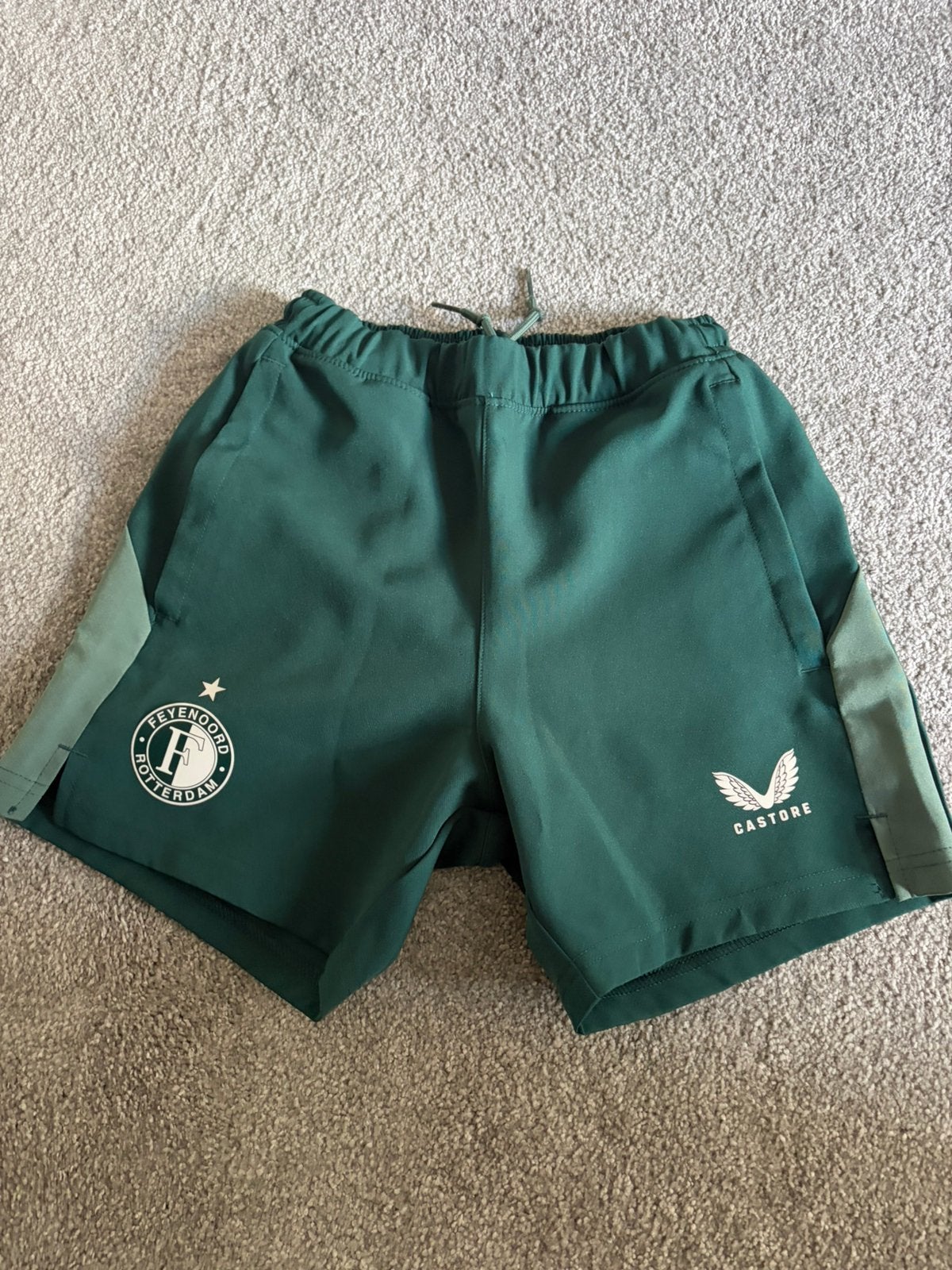 Feyenoord castore short maat 146, Blauw, Overige maten, Ophalen of Verzenden, Zo goed als nieuw