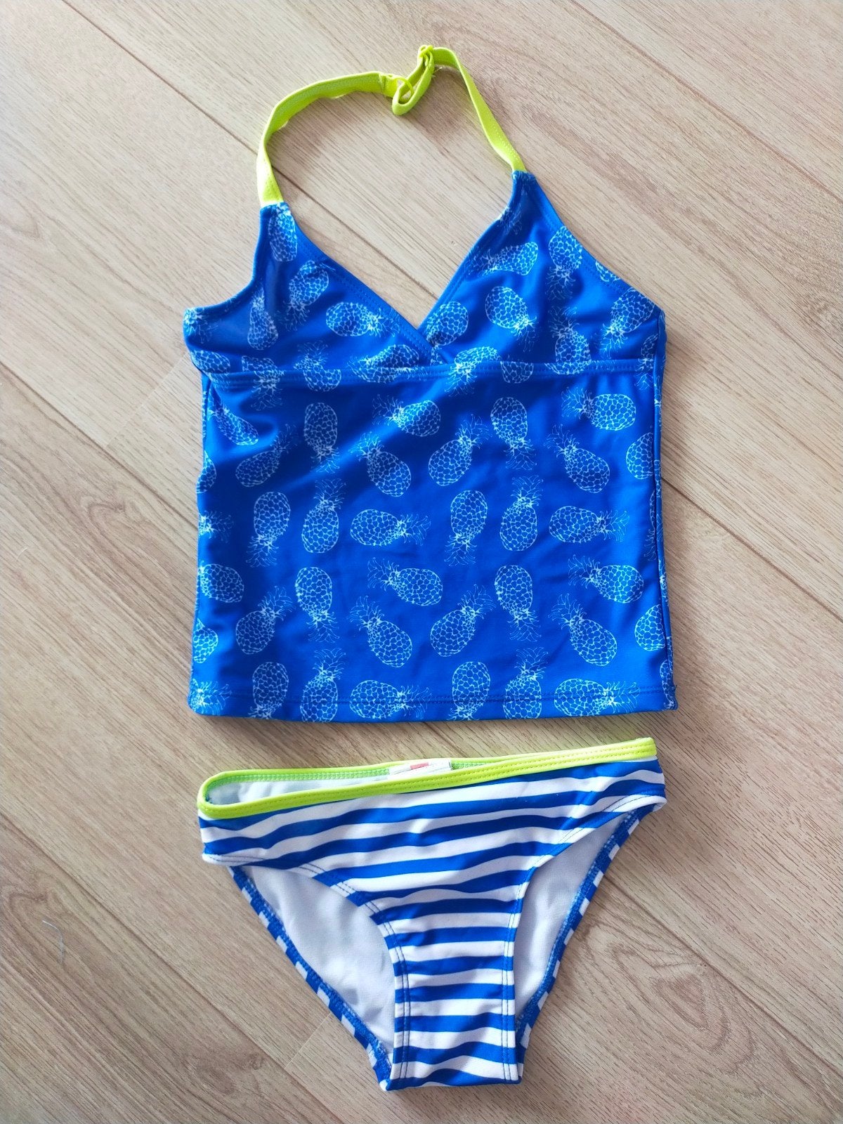 Izgs! Leuke ananas tankini van Hema. Mt 122/128, Hema, Gebruikt, Tankini, UV-zwemkleding