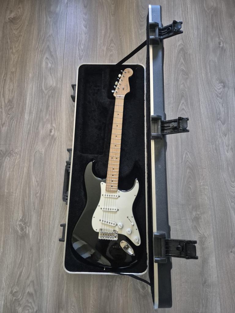 Fender American Standard Stratocaster Black 2008, Muziek en Instrumenten, Ophalen, Gebruikt, Solid body, Fender