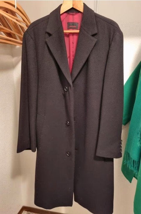 Herenmantel van Pierre Cardin maat 54 scheerwol, Maat 52/54 (L), Pierre Cardin, Zwart, Nieuw