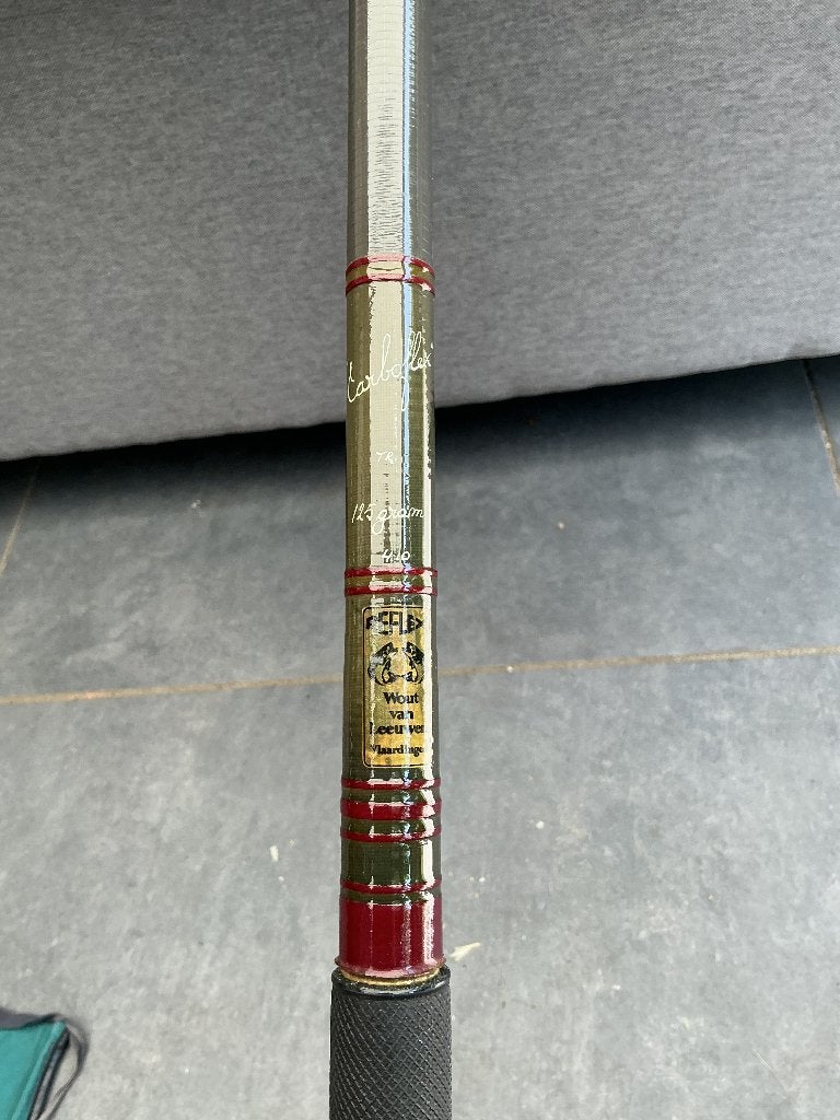 Strandhengel Wout van Leeuwen 4.20m. incl. Molen en acc., Watersport en Boten, Hengelsport | Zeevissen, Ophalen, Gebruikt, Vaste hengel