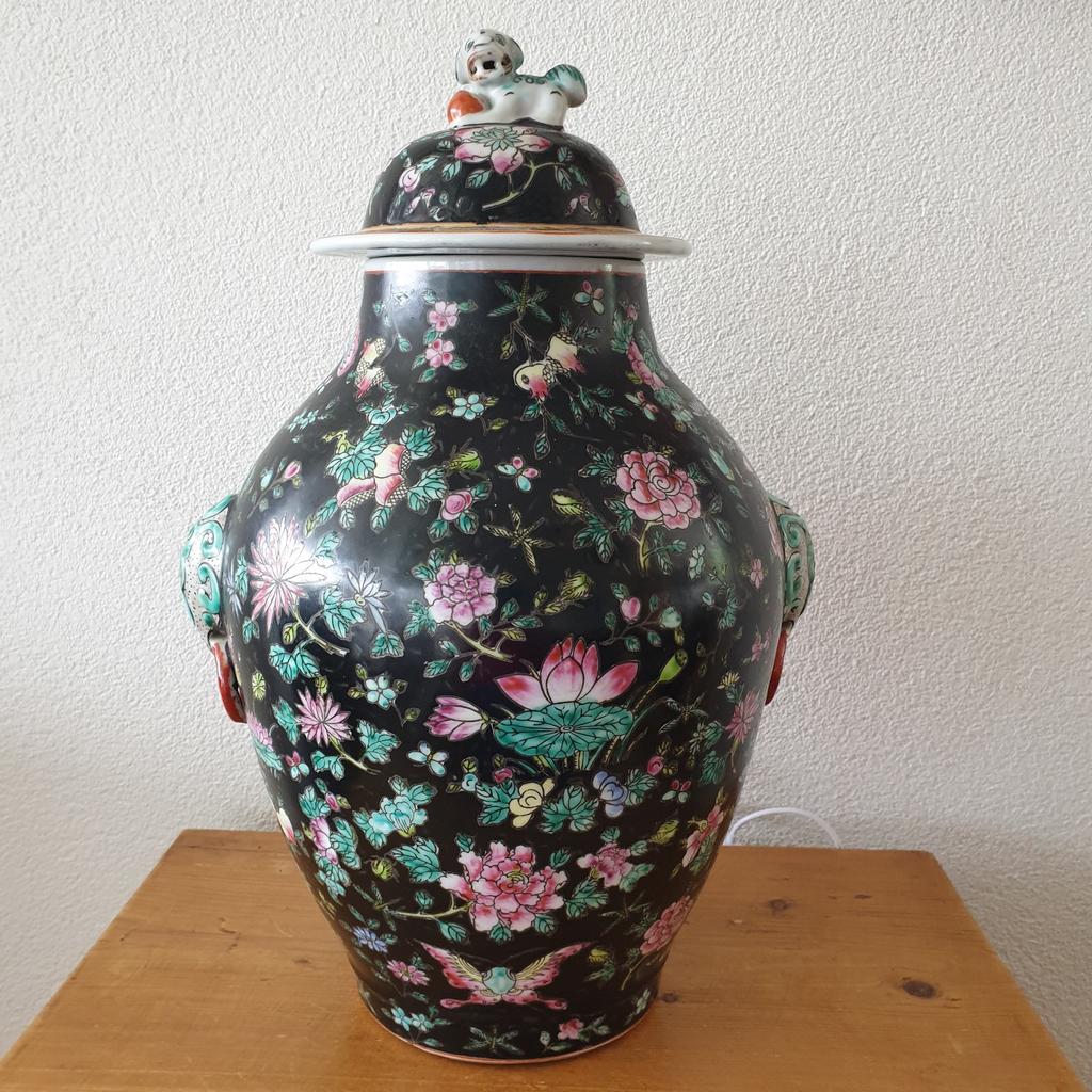 Prachtige grote chinese pot met deksel, Ophalen of Verzenden