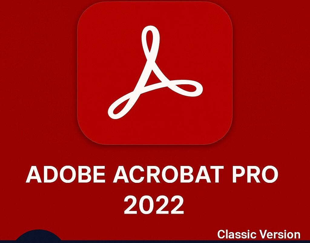 Adobe Acrobat pro 2022, 1 apparaat voor Windows, Verzenden, Nieuw, Windows