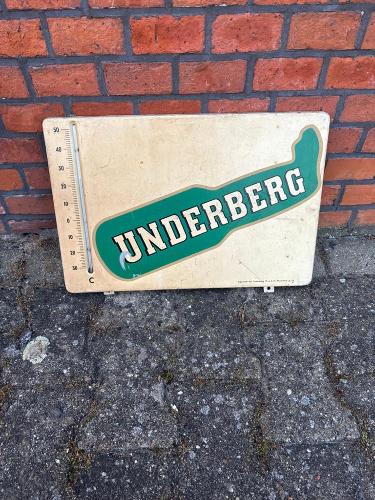 Underberg reclame bord, Ophalen of Verzenden, Zo goed als nieuw, Reclamebord