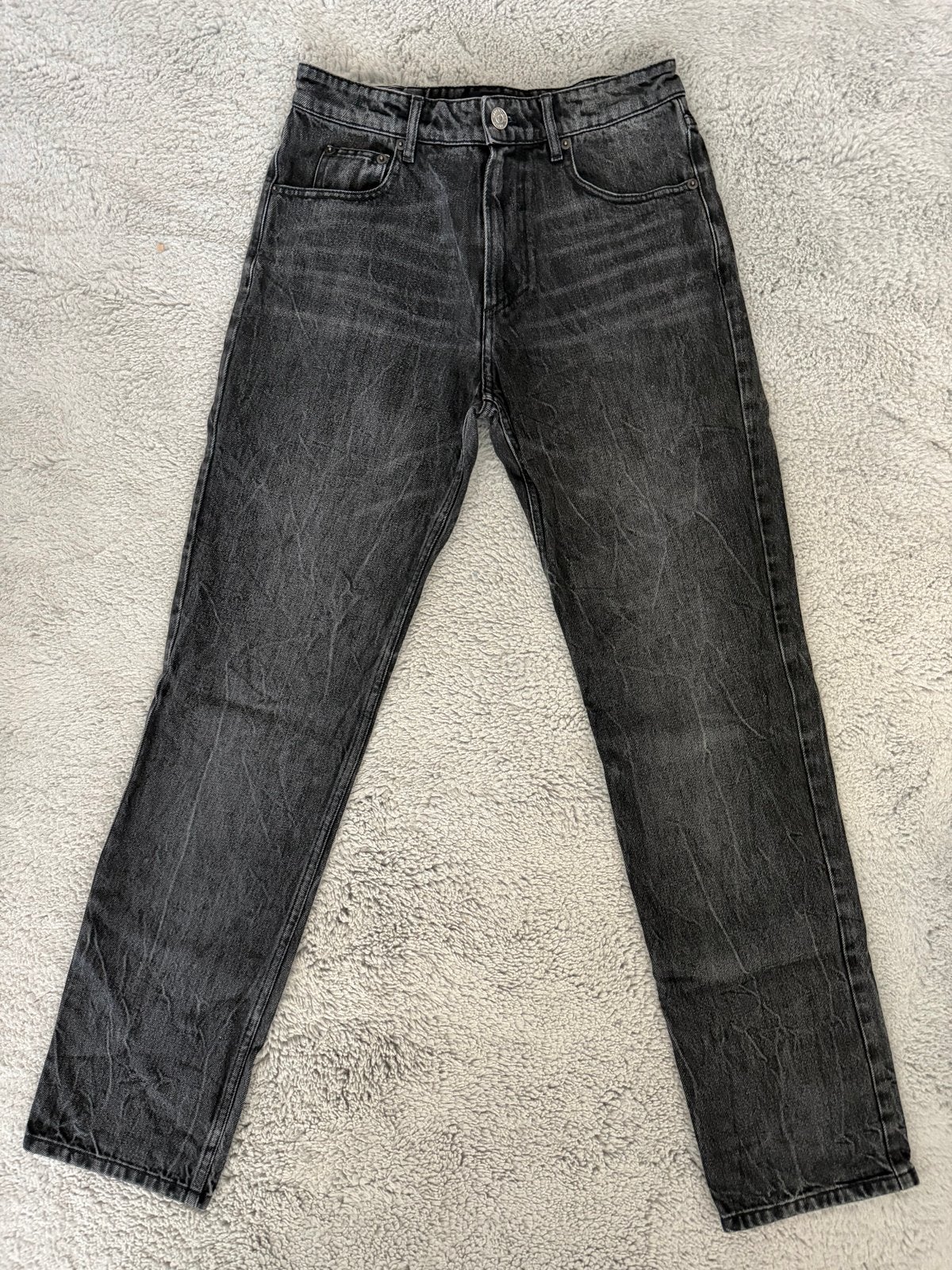 Balenciaga Straight Fit Zwarte Jeans Maat 30, Ophalen of Verzenden, Nieuw, Maat 46 (S) of kleiner, Zwart