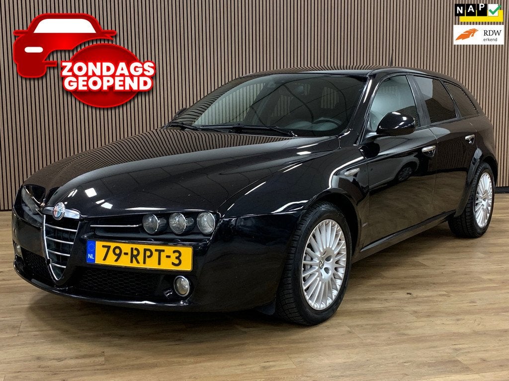 Alfa Romeo 159 Sportwagon 1.7 T Distinctive|Navigatie|Climat, Voorwielaandrijving, Euro 5, Gebruikt, Zwart