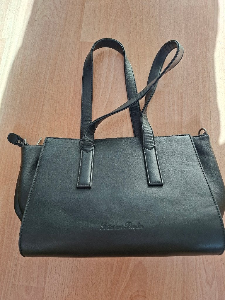 zwarte damestas met extra lange riemen, Ophalen of Verzenden, Nieuw, Zwart, Handtas