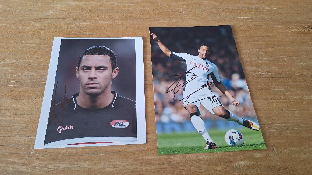 Foto 20x25 cm met handtekening Moussa Demble # AZ Fulham, Ophalen of Verzenden, Nieuw, Buitenlandse clubs, Overige typen