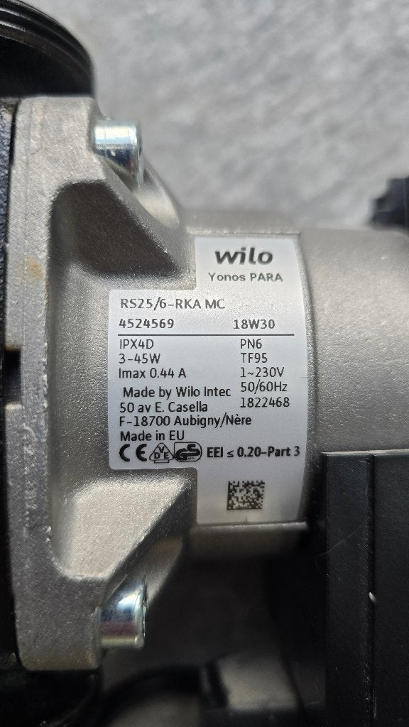 Wilo Yonos PICO Circulatiepomp RS25/6-RKA MC, Gebruikt, Minder dan 30 cm, Overige typen, Minder dan 60 cm