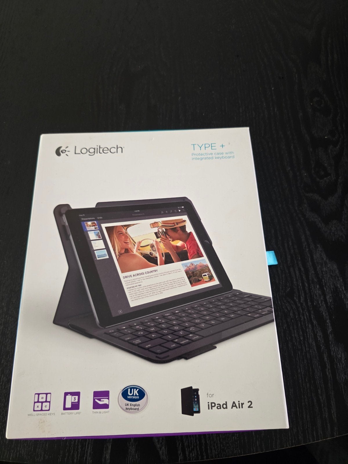 Partij Logitech TYPE+ beschermhoes met toetsenbord voor iPad, Computers en Software, Apple iPads, 10 inch, Apple iPad Air, Ophalen of Verzenden