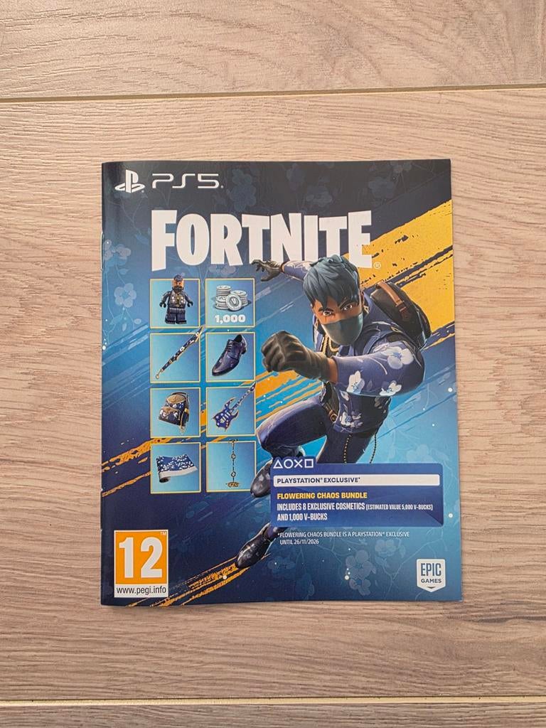 Fortnite Flowering Chaos Bundle PS5 (code), Online, Shooter, 1 speler, Nieuw