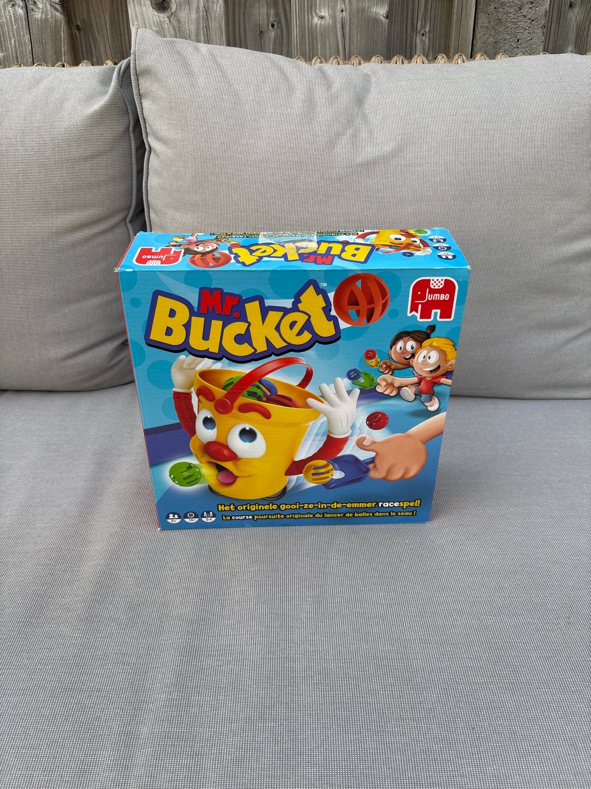 Mr. Bucket: Het originele gooi-ze-in-de-emmer racespel!, Ophalen of Verzenden, Gebruikt