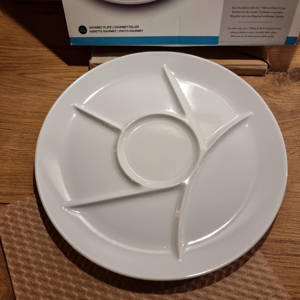 Gourmetbord. Van Villeroy en Boch, Ophalen of Verzenden, Nieuw, Wit, Overige merken