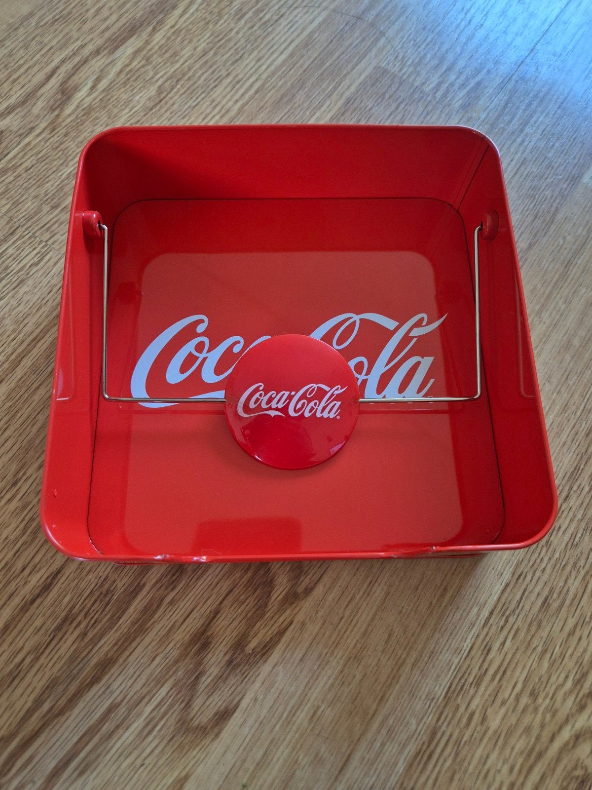 Vintage Coca-Cola servethouder – retro metalen servetdispens, Ophalen of Verzenden