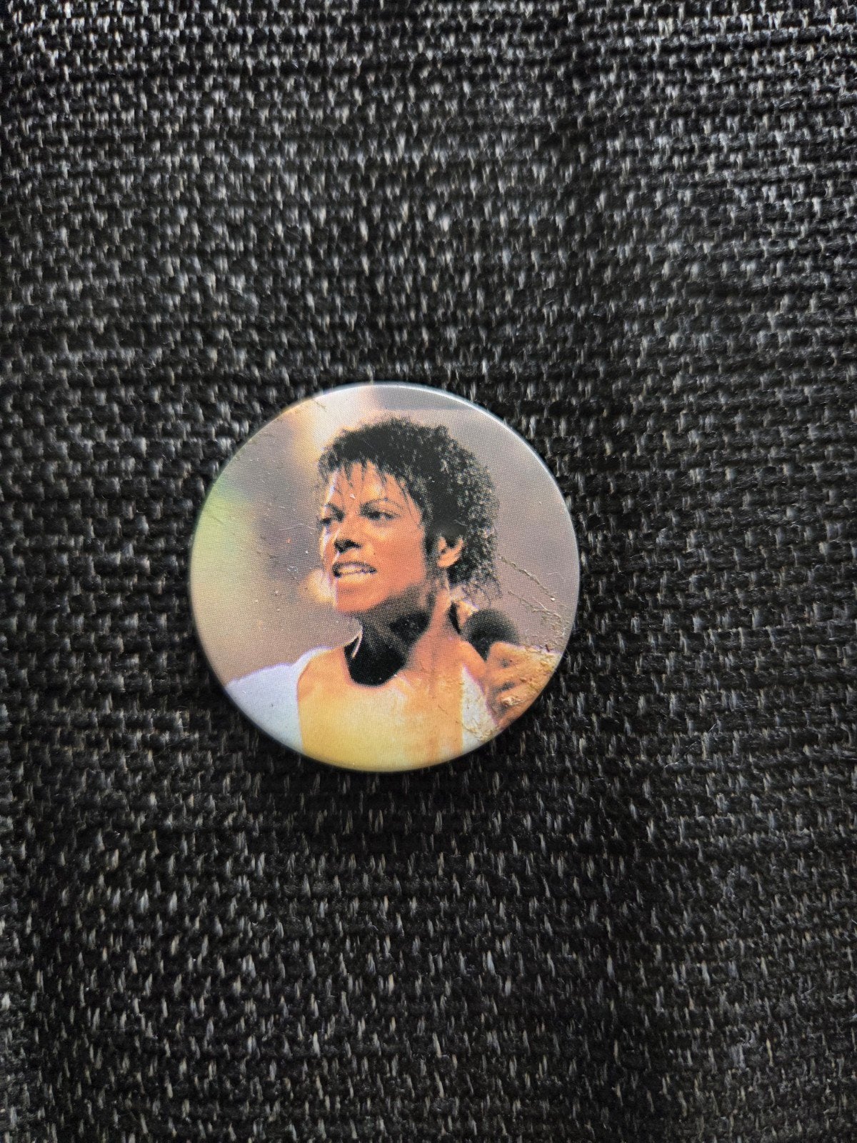 Michael Jackson Button/Speldje - Vintage Pop Icoon, Verzamelen, Ophalen of Verzenden, Gebruikt, Overige onderwerpen, Button