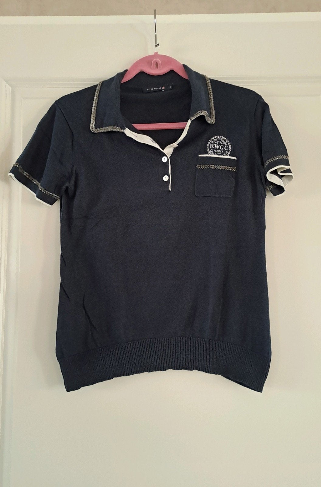 River Woods dames truitje maat M met kraaltjes, Maat 38/40 (M), Blauw, River Woods, Ophalen of Verzenden