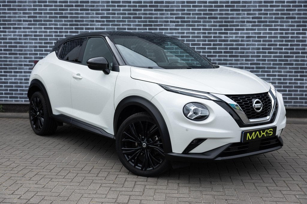 Nissan Juke 1.0 DIG-T 114 DCT-7 Enigma | Two-Tone | Achterui, Auto's, Nissan, Stof, Automatische klimaatregeling, Wit, Origineel Nederlands