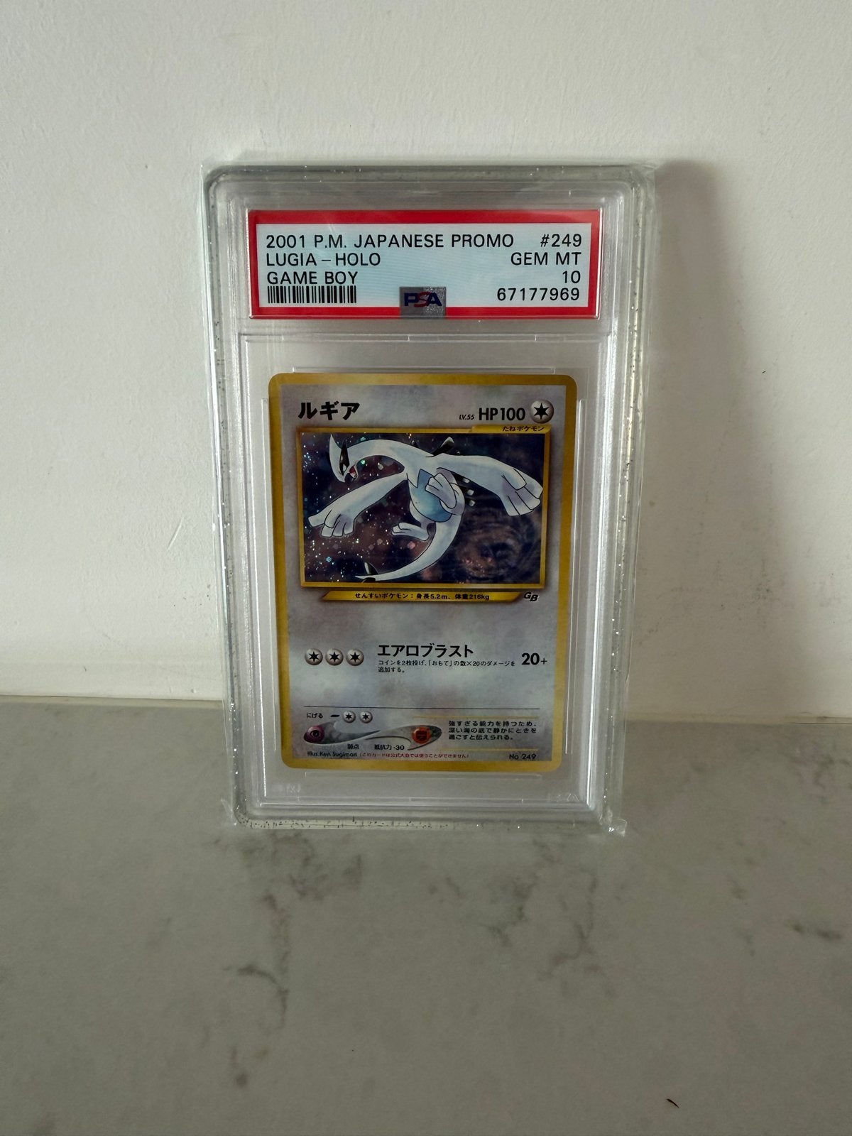 PSA 10 Lugia Holo Game Boy Promo 2001 Japanse Pokémon Kaart, Ophalen of Verzenden, Nieuw, Losse kaart, Foil
