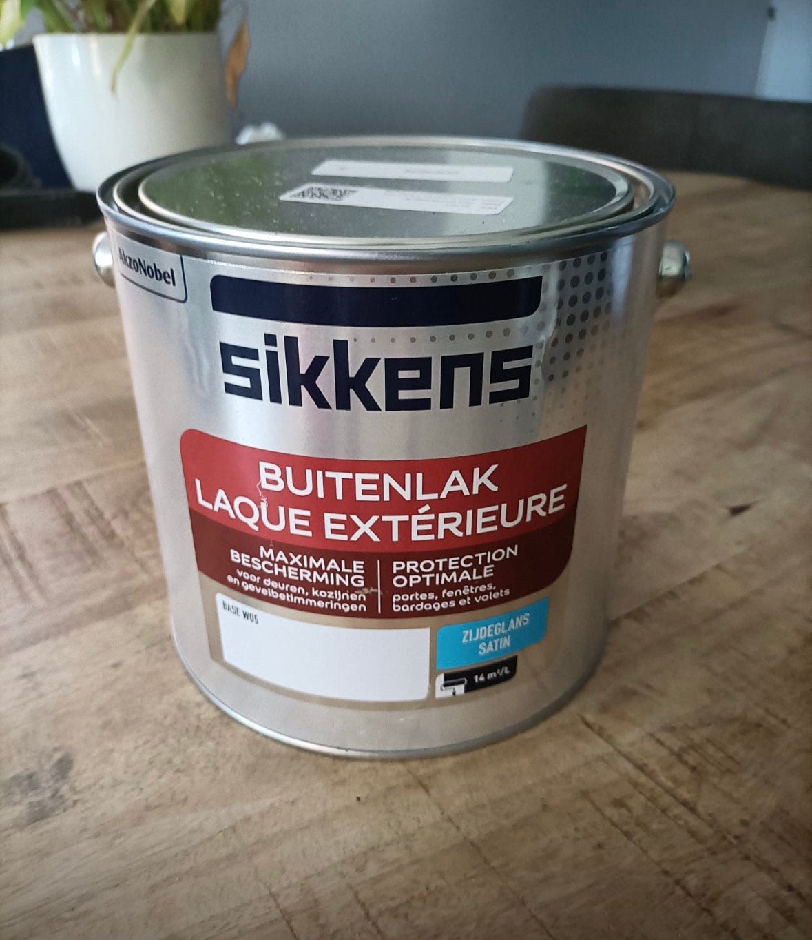 Silkens lak 2,5 liter.  RAL 9010, Doe-het-zelf en Verbouw, Verf, Beits en Lak, Ophalen, Zo goed als nieuw, Wit, Lak