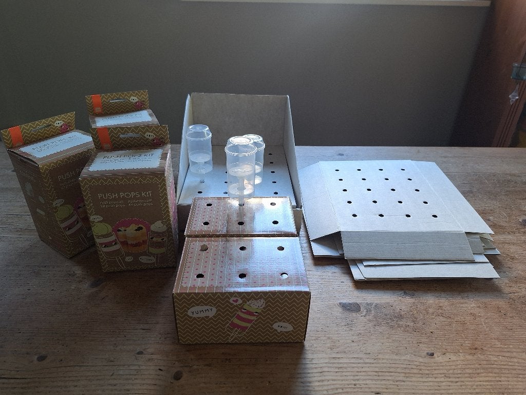 Push Pop kit voor verjaardag / traktatie, Ophalen of Verzenden, Gebruikt, Cupcakes, Serveervorm