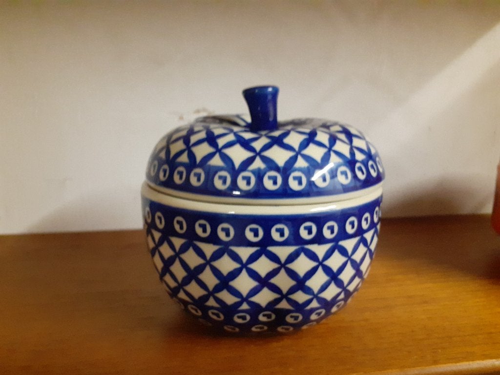 Appel opberg pot d haleta design pottery polen 12 cm retro, Ophalen of Verzenden, Overige typen