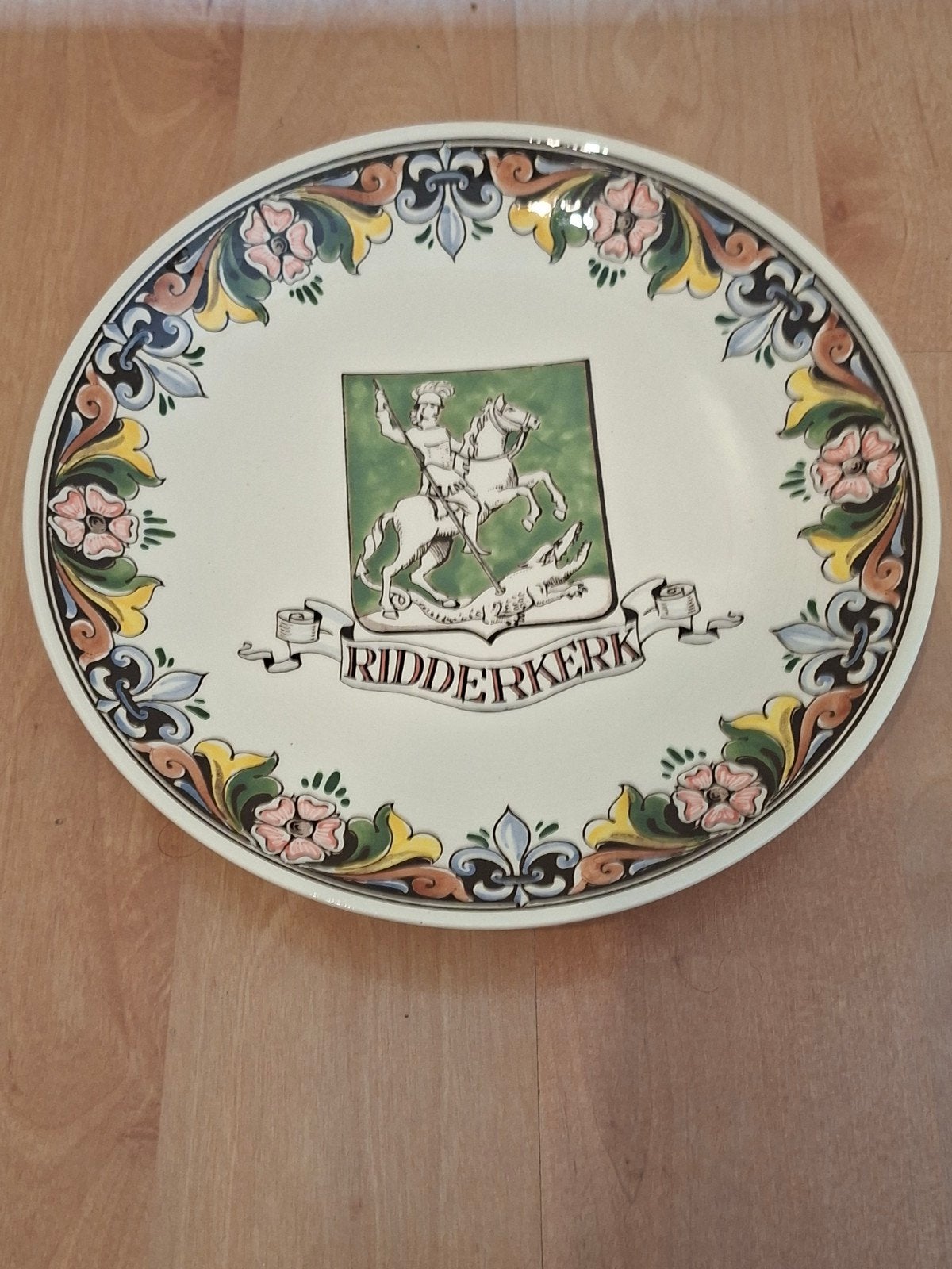 Gekl. Delfts Schoonhoven Holland Ridderkerk wandbord, Antiek en Kunst, Ophalen of Verzenden