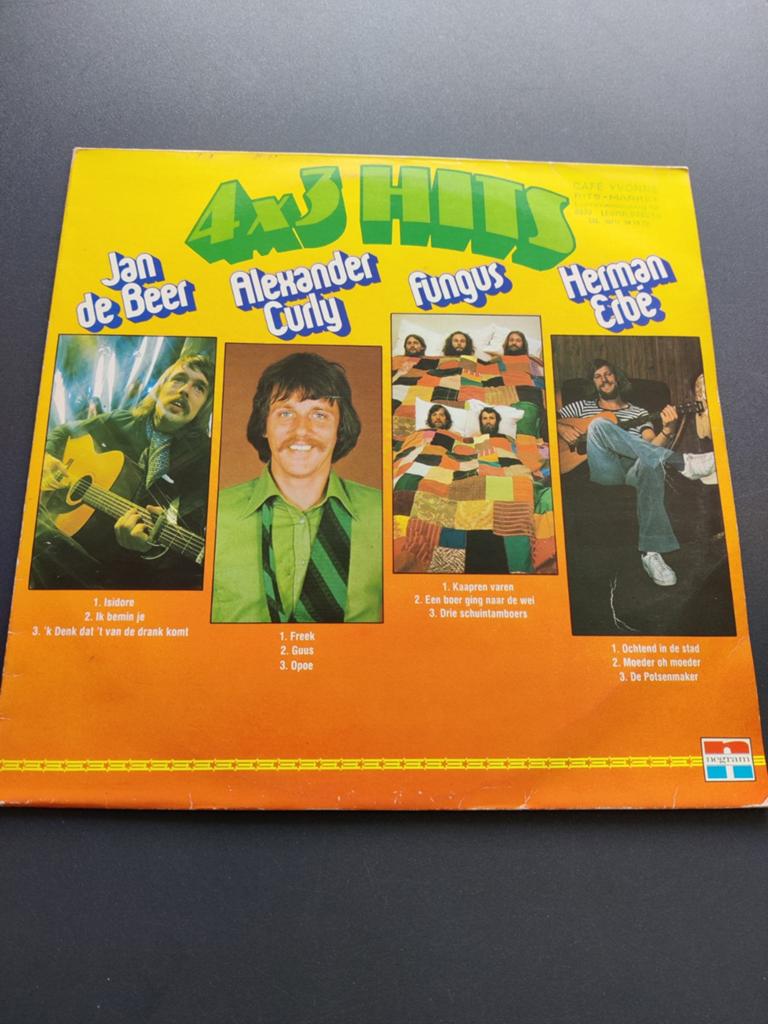 4 x 3 Hits / Jan de Beer Alexander Curly,Fungus, Herman Erbe, Ophalen of Verzenden, Zo goed als nieuw, 12 inch, Levenslied of Smartlap