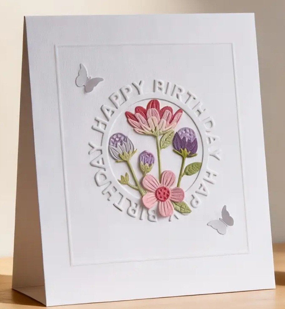 Nieuw  snijmalframe rond Happy Birthday, Ophalen of Verzenden, Nieuw, Overige thema's, Pons of Mal