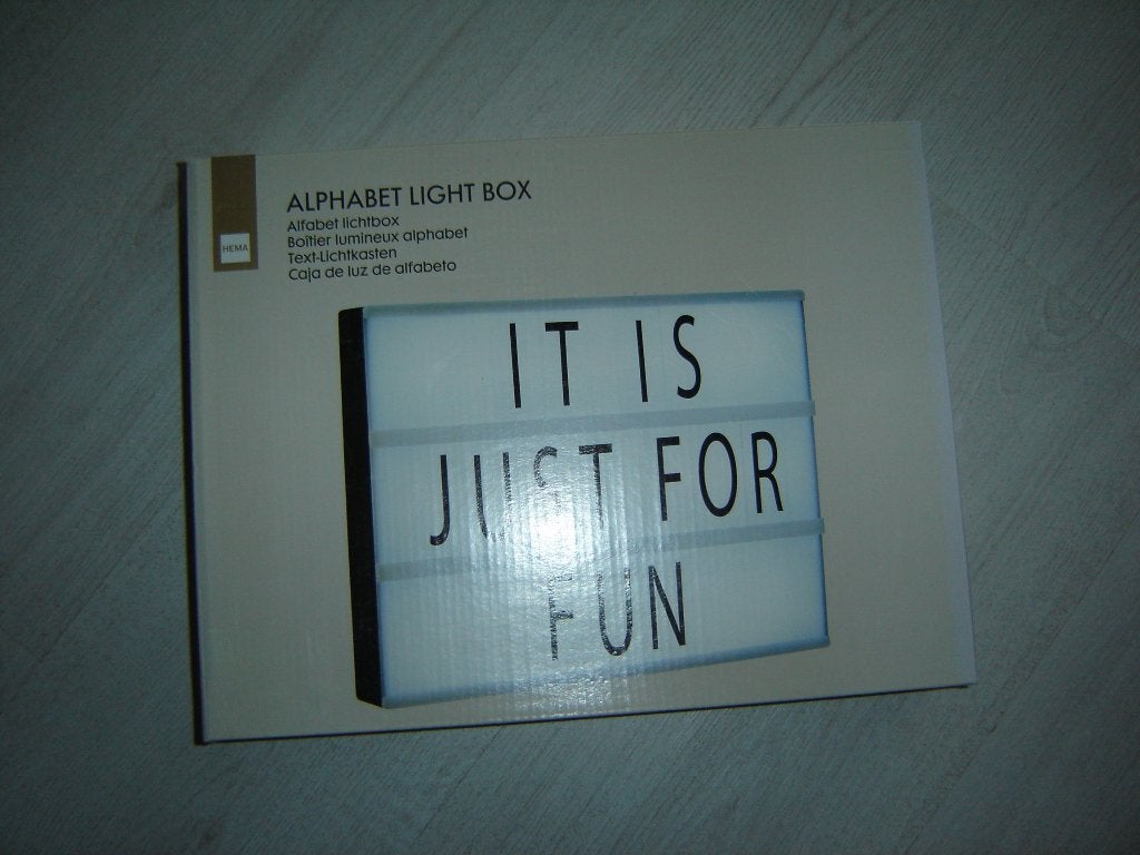 Lichtbox alfabet, Huis en Inrichting, Tekstbord, Ophalen of Verzenden, Nieuw
