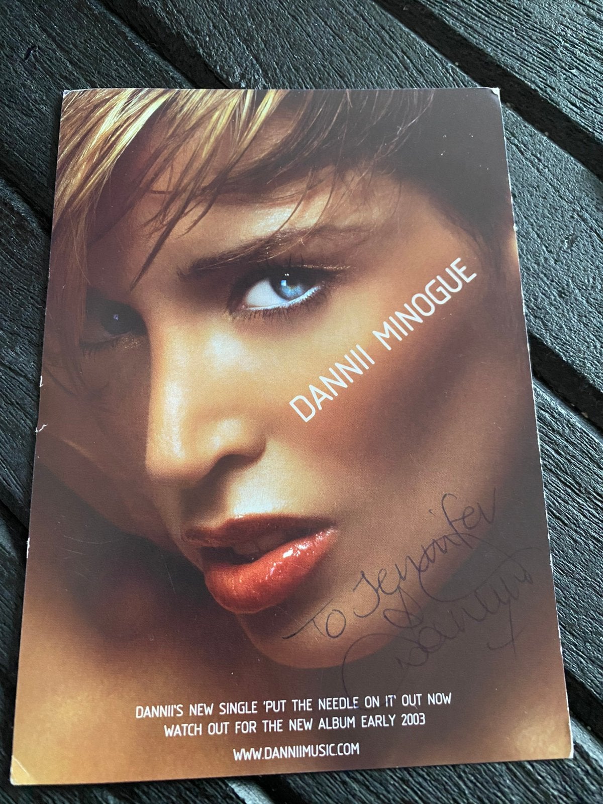 Filmster handtekening danni minoque, Ophalen of Verzenden, Zo goed als nieuw, Foto of Kaart