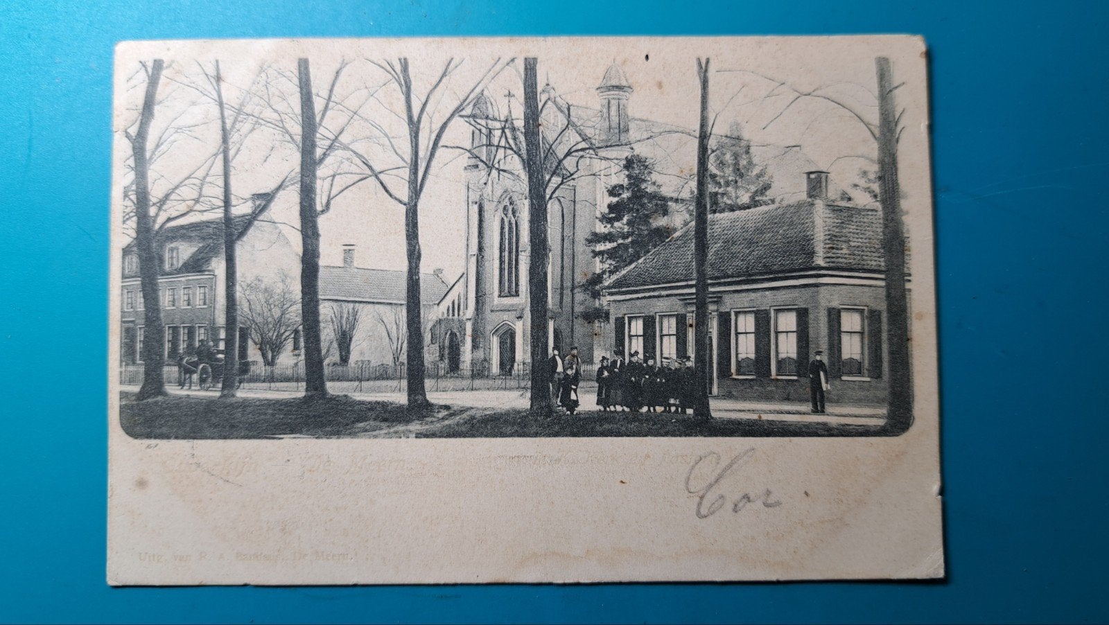 De Meern Oude Rijn Kerk Pastorie, Verzamelen, Ansichtkaarten | Nederland, Ophalen of Verzenden, Voor 1920, Gelopen, Utrecht