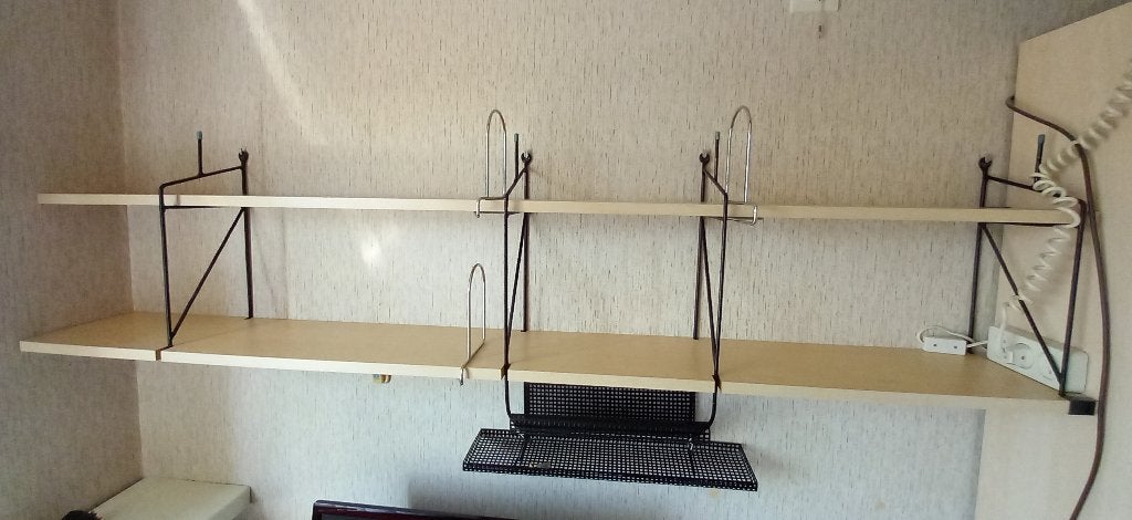 Metalen Boekenrek met planken, Ophalen, Gebruikt