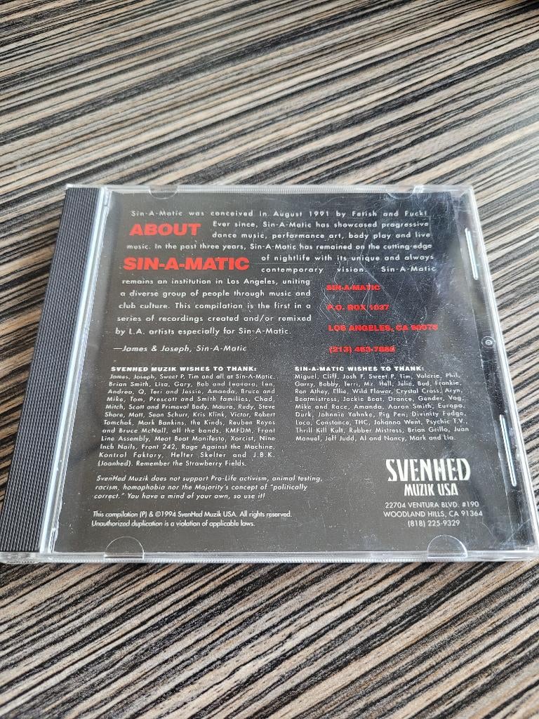 Sin-A-Matic (Volume One) - Techno - Hardcore - Gabber, Ophalen of Verzenden, Gebruikt, Overige genres