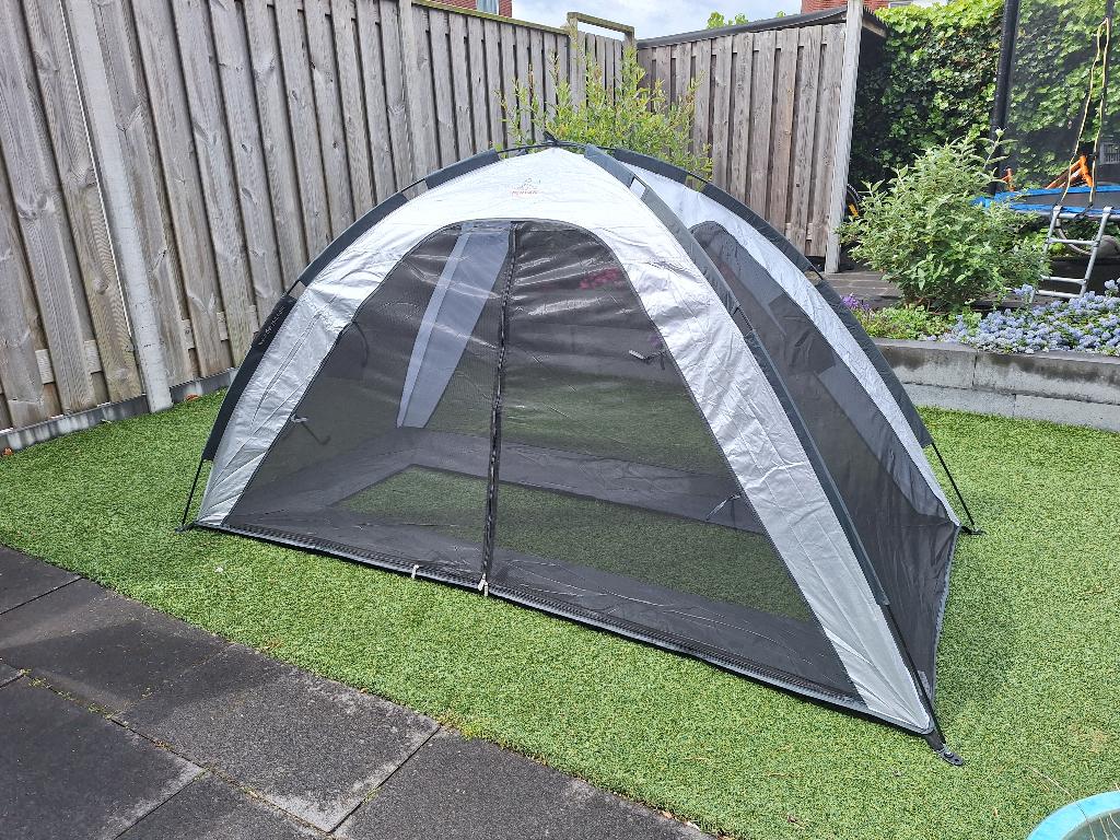 Bedtent/ klamboe van Deryan 200x90 Zilver, Caravans en Kamperen, Ophalen of Verzenden, Zo goed als nieuw, Tot en met 2