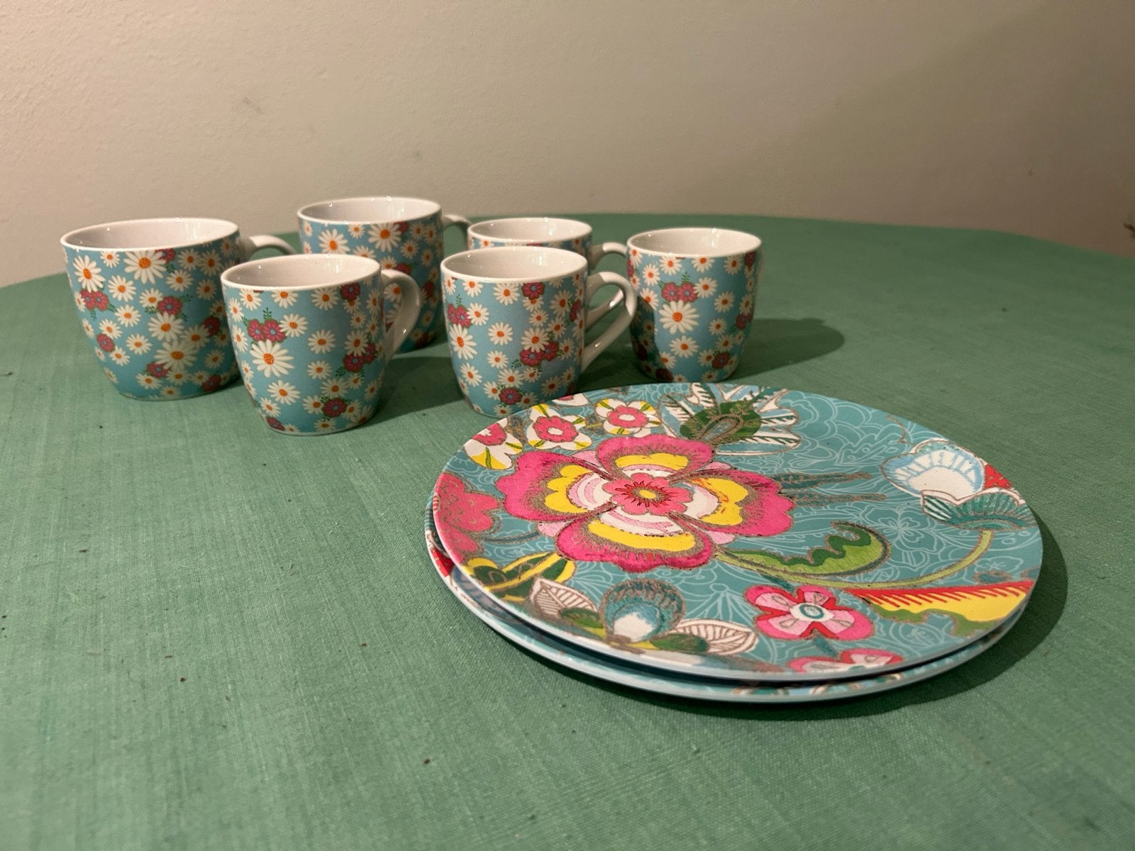 AH servies: 6 vrolijke mok/kop met bloemenprint-ongebruikt!, Keramiek, Ophalen of Verzenden, Zo goed als nieuw, Albert Heijn