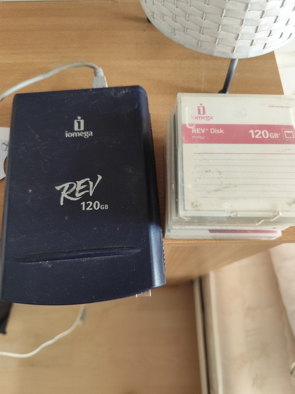 Iomega REV Drive 120GB Extern met Disks, Gebruikt, Server, HDD, Ophalen of Verzenden