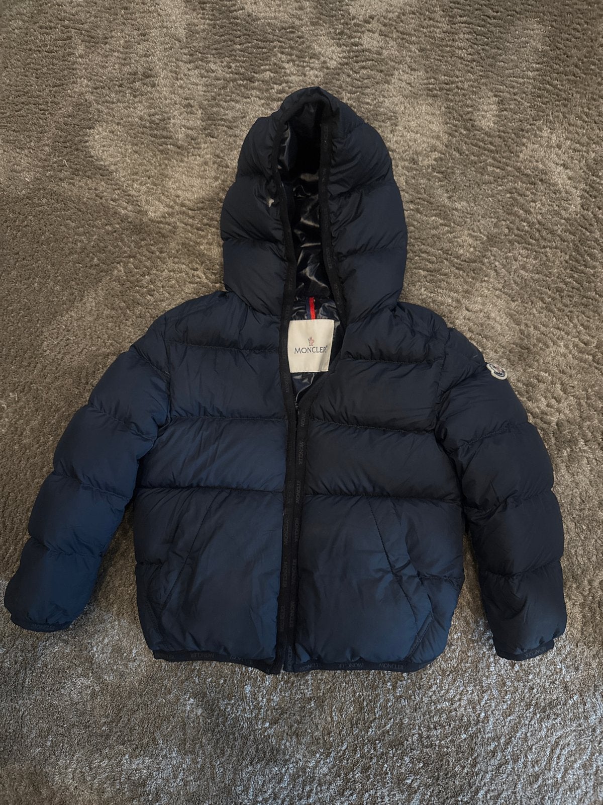 OrigineleMoncler donsjas voor kinderen - Donkerblauw, Ophalen of Verzenden, Zo goed als nieuw, Jongen