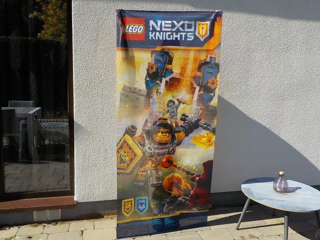 vintage Lego Nexo Knights stoffen banner store display, Overige thema's, Lego, Overige typen, Nieuw