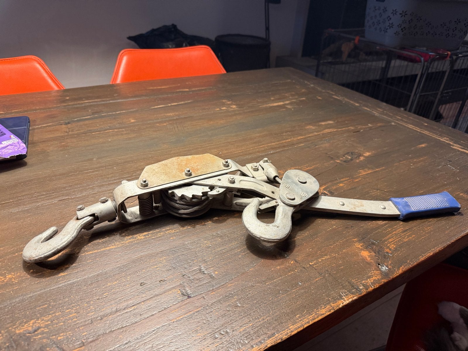 Zware lier met handmatige aandrijving, Ophalen of Verzenden, Gebruikt, Handmatig