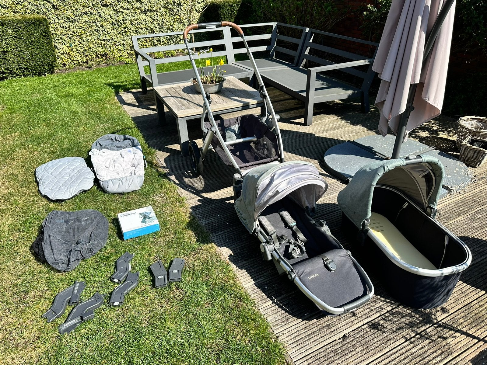 Uppababy vista, Gebruikt, Verstelbare duwstang, Ophalen, Kinderwagen