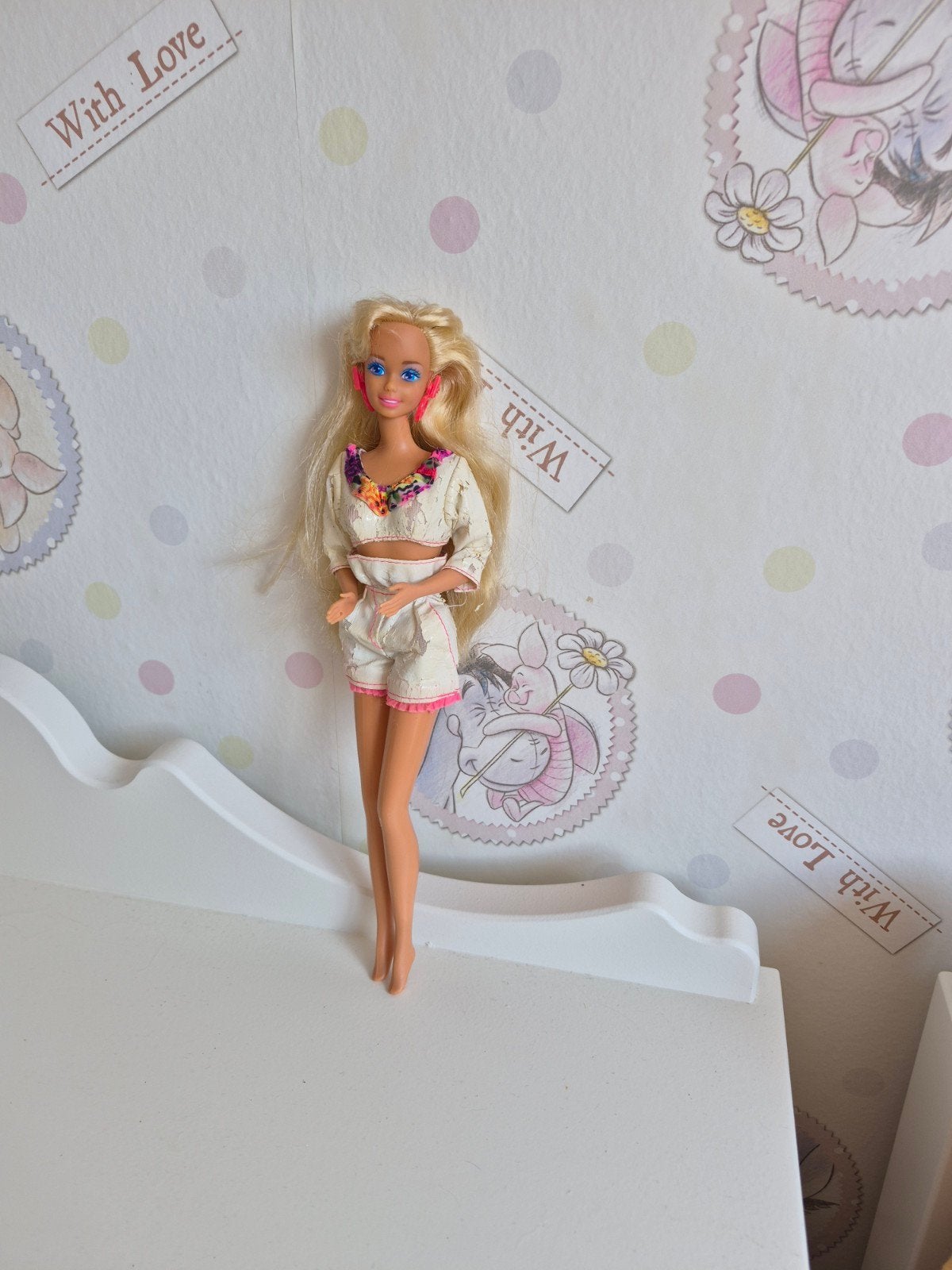 Vintage Rollerblade Barbie Mattel pop, Ophalen of Verzenden, Gebruikt, Barbie