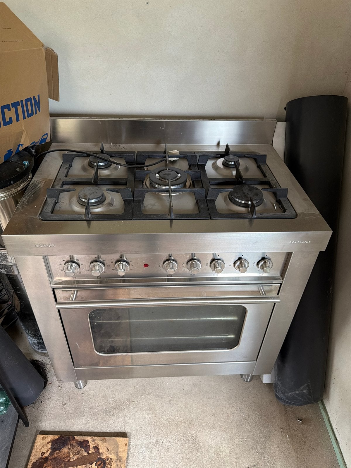 Bosch Solitaire Vrijstaand Gasfornuis met Oven, Ophalen, 60 cm of meer, Zo goed als nieuw, Gas