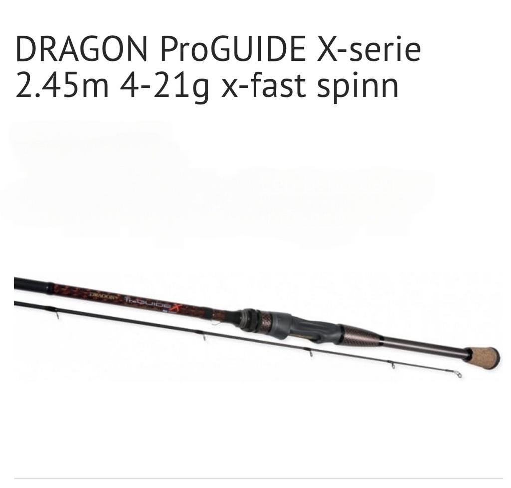 DRAGON ProGUIDE X-serie 2.45m 4-21g x-fast spinnhengel, Ophalen of Verzenden