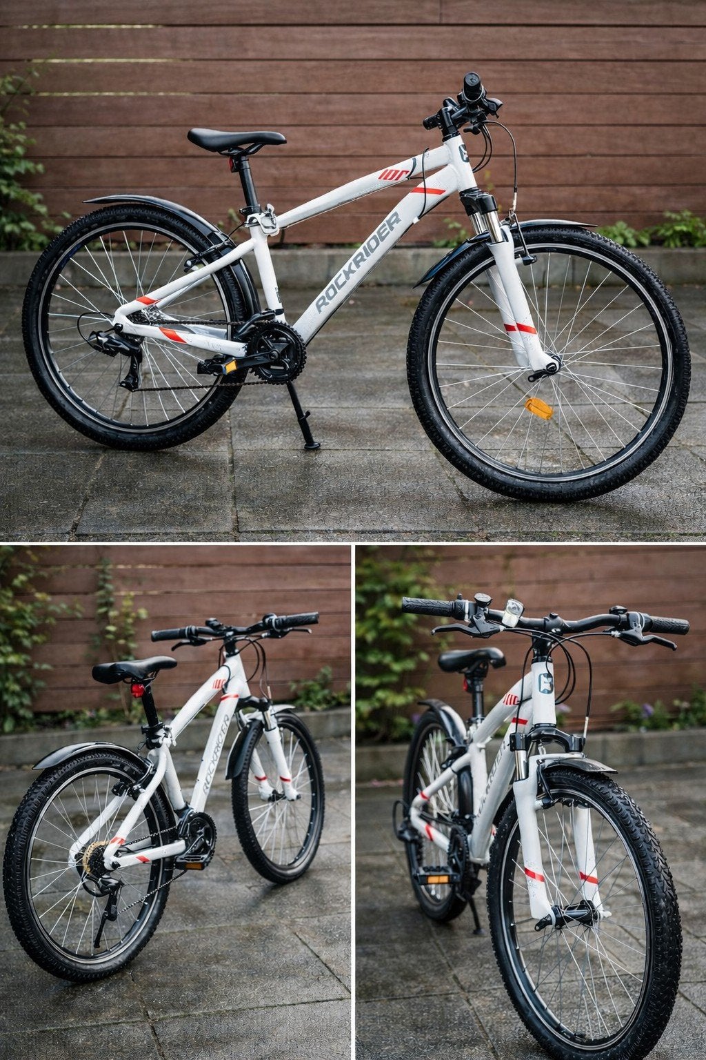 Rockrider ST100 Mountainbike - Wit, Zo goed als nieuw, Fietsen en Brommers, Fietsen | Mountainbikes en ATB, Hardtail, Velgrem