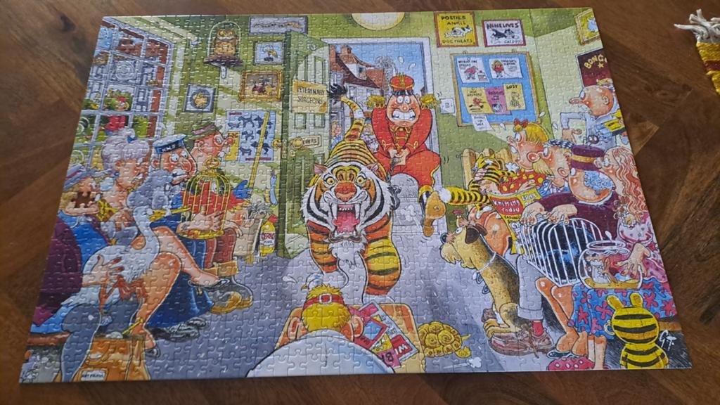 Wasgij puzzel de dierenarts, Ophalen of Verzenden, 500 t/m 1500 stukjes, Zo goed als nieuw, Legpuzzel